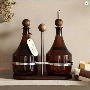 IKEA KROSAMOS Holder for Jars Bottles, Walnut/Steel‎  Bottle Holder